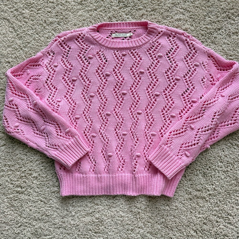 Charming Pink Knit Sweater for Kids